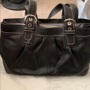 Coach leather tote bag